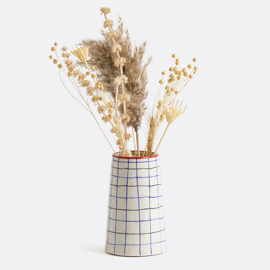 La Redoute Intérieurs Vase en céramique à carreaux H15  