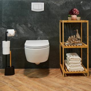 Northix Toilettenstuhl aus Bambus und Edelstahl  