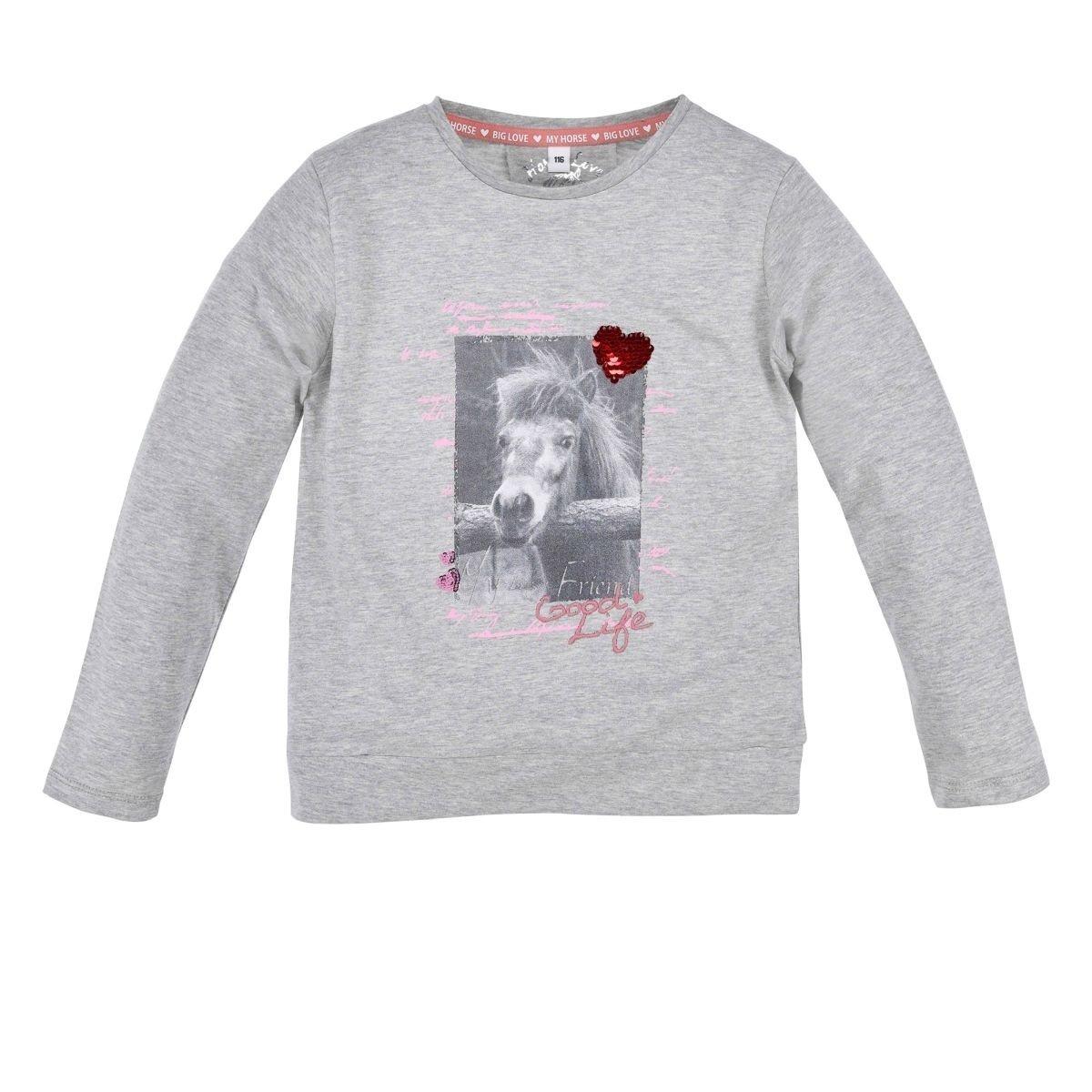 Image of Mädchen Langarmshirt My Best Friend Mädchen Grau 98
