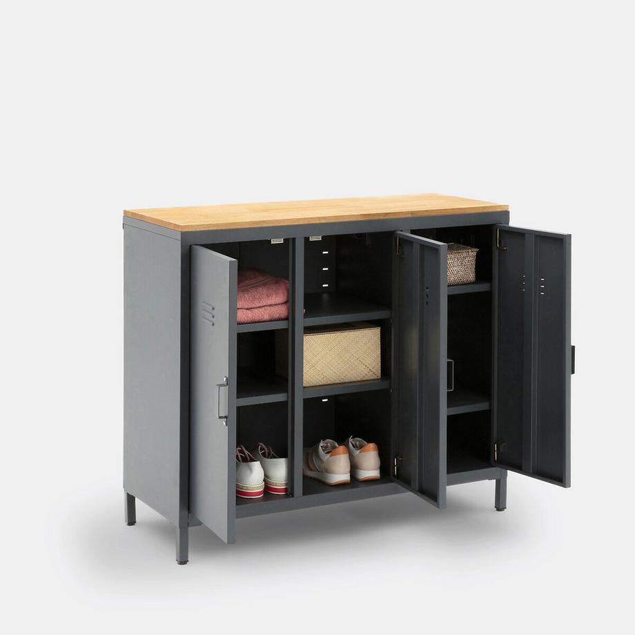 La Redoute Intérieurs Schrank Hiba mit 3 Türen  