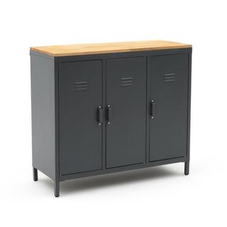 La Redoute Intérieurs Armoire/Vestiaire 3 portes métal acier chêne Hiba  