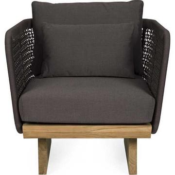 Fauteuil de jardin Xylia Dark avec coussins