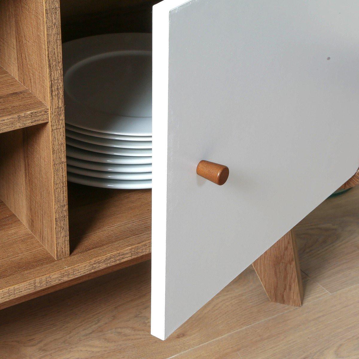 Calicosy TV-Möbel 2 Türen und 2 Fächer L128,5 cm - ALBURA  