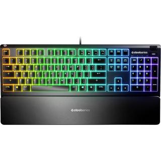 steelseries  Apex 3 USB Gaming-Tastatur Deutsch, QWERTZ Schwarz Beleuchtet, Handballenauflage 