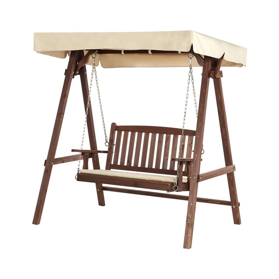 Beliani Balancelle de jardin en Bois d’épicéa Traditionnel CAVIOLA  