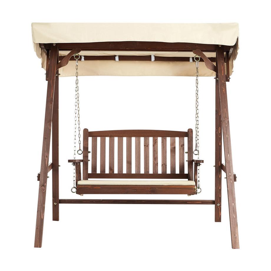 Beliani Balancelle de jardin en Bois d’épicéa Traditionnel CAVIOLA  