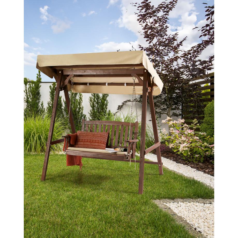 Beliani Balancelle de jardin en Bois d’épicéa Traditionnel CAVIOLA  