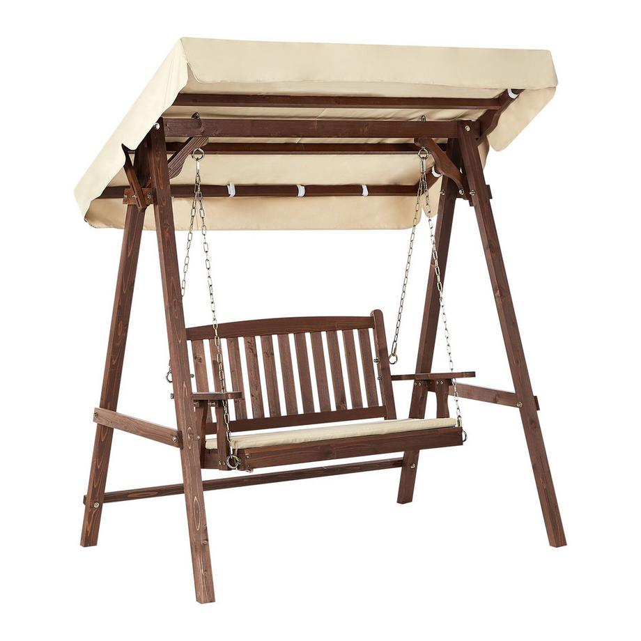 Beliani Balancelle de jardin en Bois d’épicéa Traditionnel CAVIOLA  