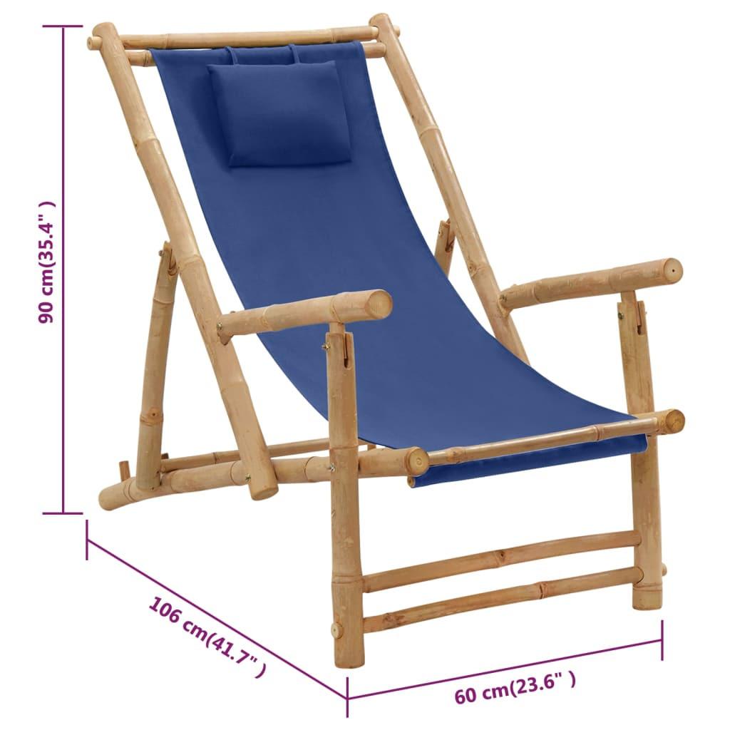 VidaXL Chaise de terrasse bambou  