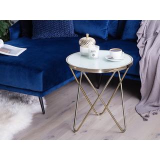 Beliani Table d'appoint en Verre de sécurité Glamour MERIDIAN  