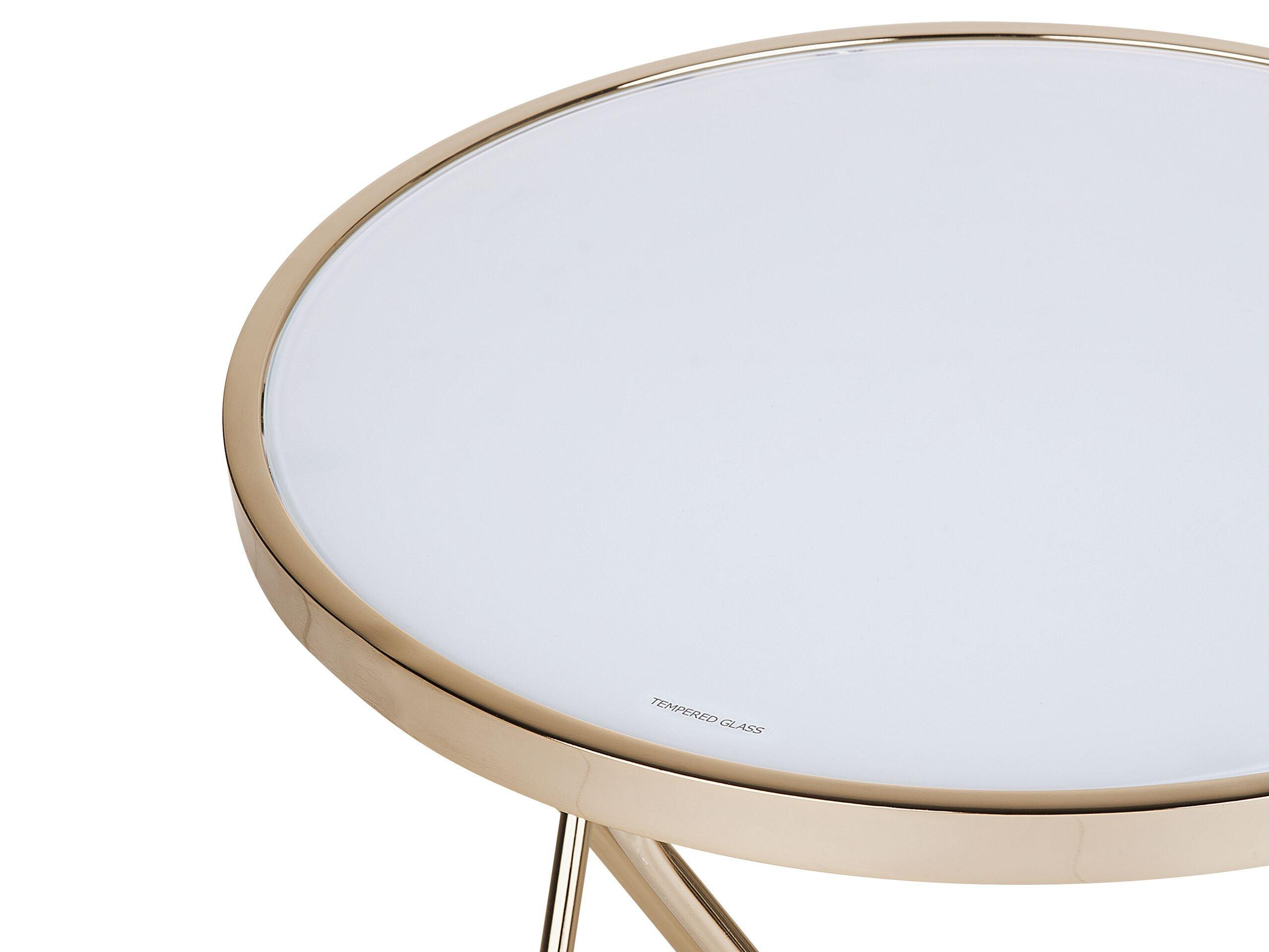 Beliani Table d'appoint en Verre de sécurité Glamour MERIDIAN  