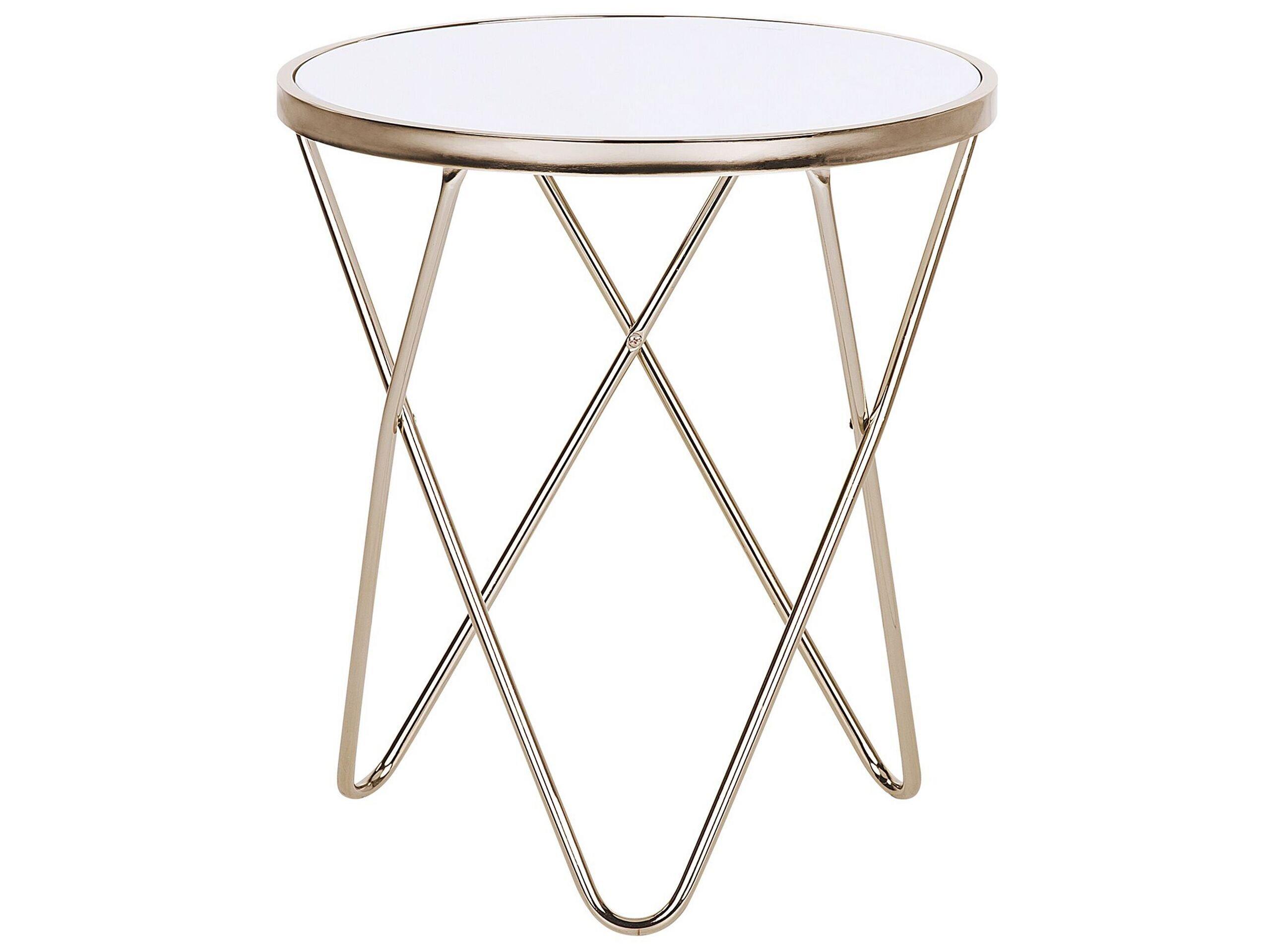 Beliani Table d'appoint en Verre de sécurité Moderne MERIDIAN  