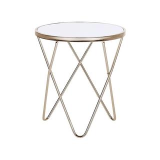 Beliani Table d'appoint en Verre de sécurité Glamour MERIDIAN  