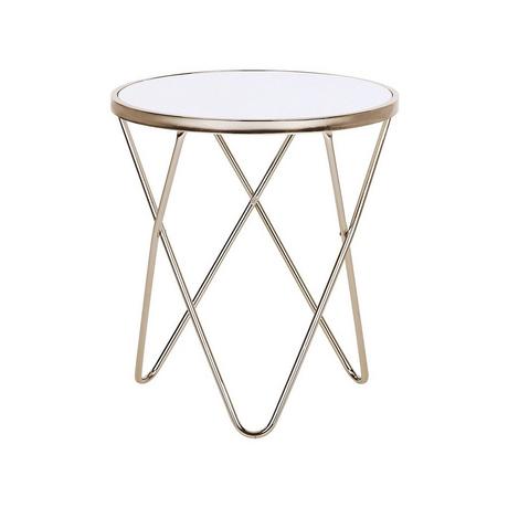 Beliani Table d'appoint en Verre de sécurité Glamour MERIDIAN  