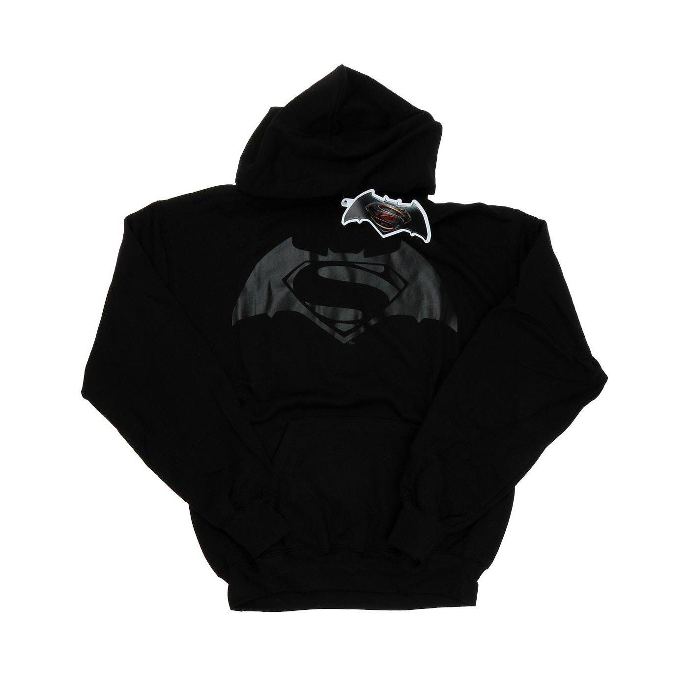 Image of Batman V Superman Logo Print Kapuzenpullover Damen Schwarz XL