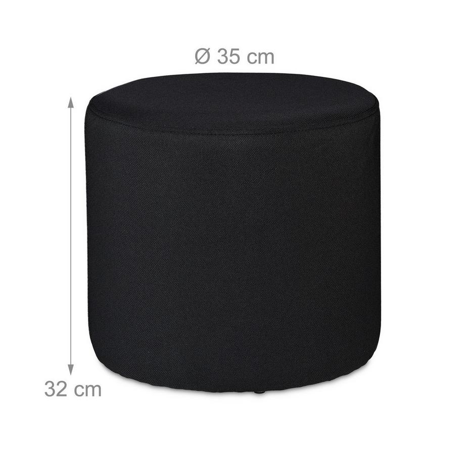 B2X Tavolino laterale con poggiapiedi nero  