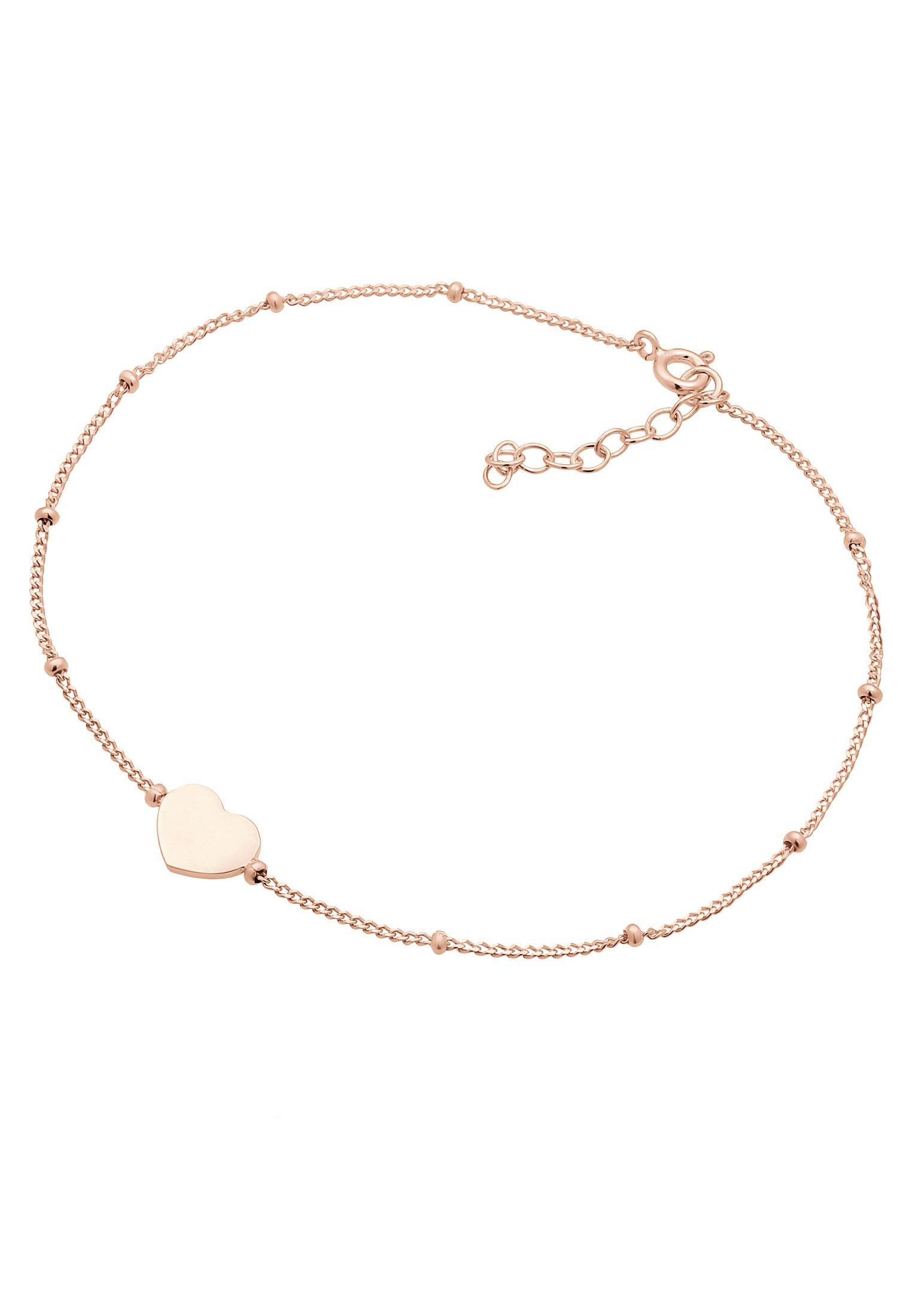 Elli  Fußschmuck Herz Kugelkette 