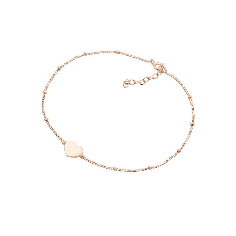 Elli  Fußschmuck Herz Kugelkette 