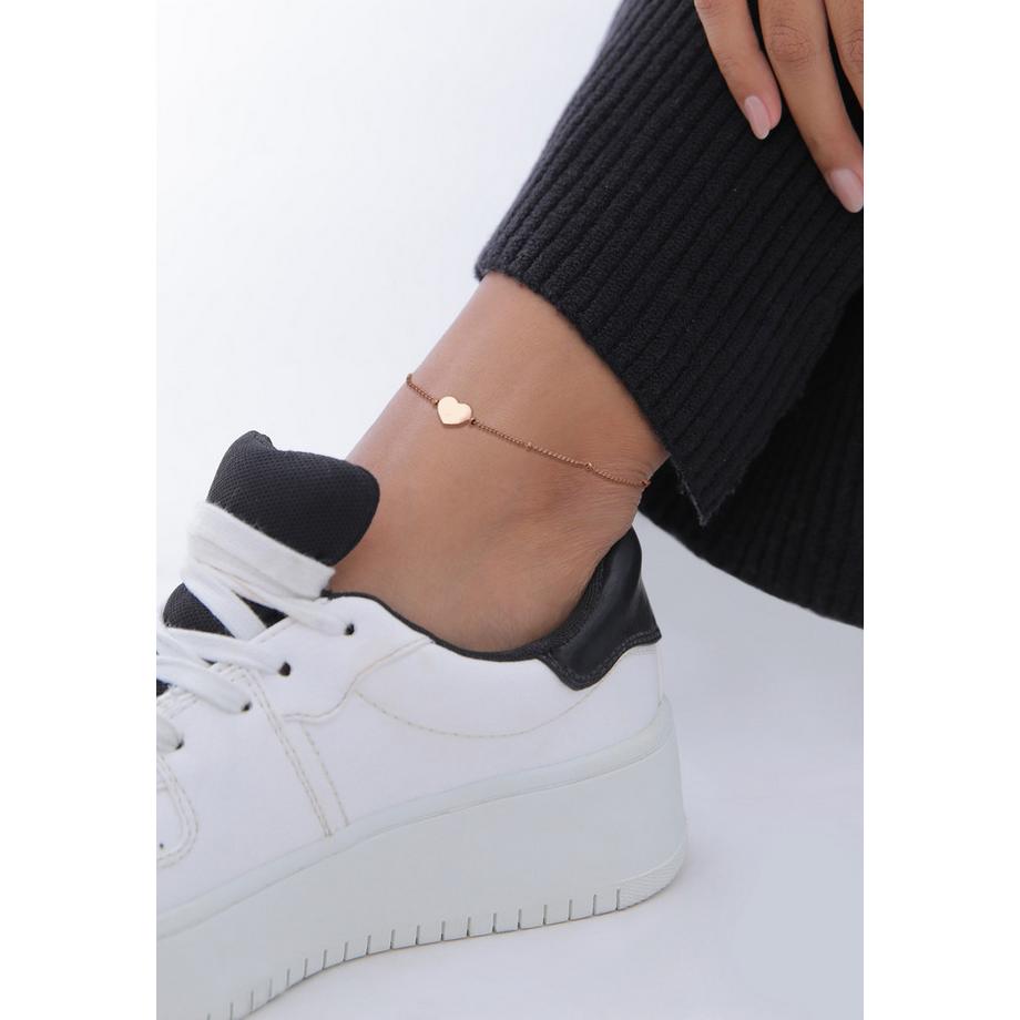 Elli  Fußschmuck Herz Kugelkette 