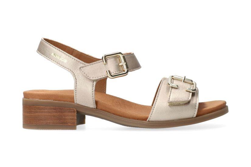 Image of Nadyne - Leder Sandale Damen Silber 36