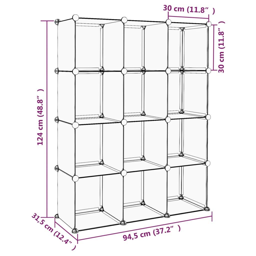 VidaXL Organisateur de cubes de rangement polypropylène  