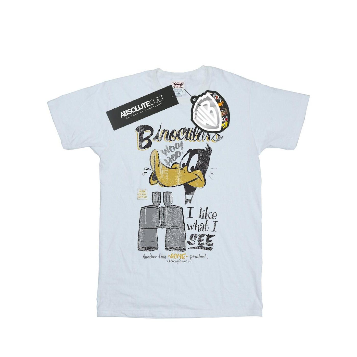 Image of Daffy Duck Binoculars Tshirt Damen Weiss XL