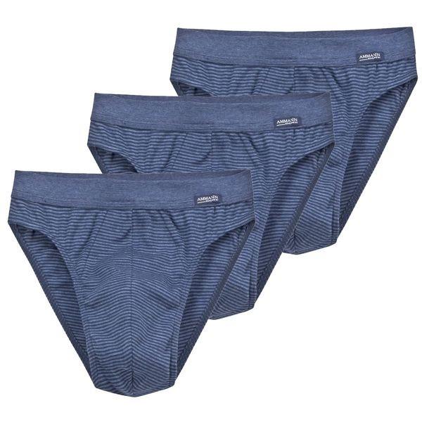 Image of 3er Pack Jeans Feinripp - Mini-slip Unterhose Herren Blau L