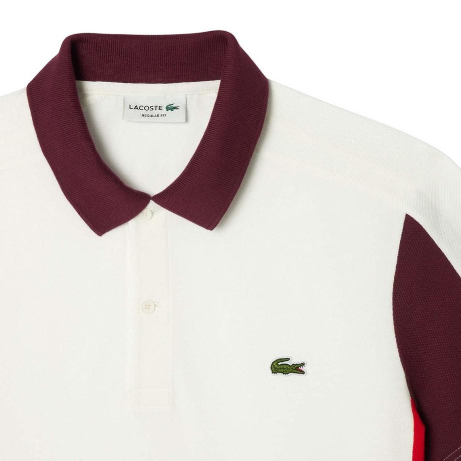 LACOSTE Polo Color Block Logo Ricamato  
