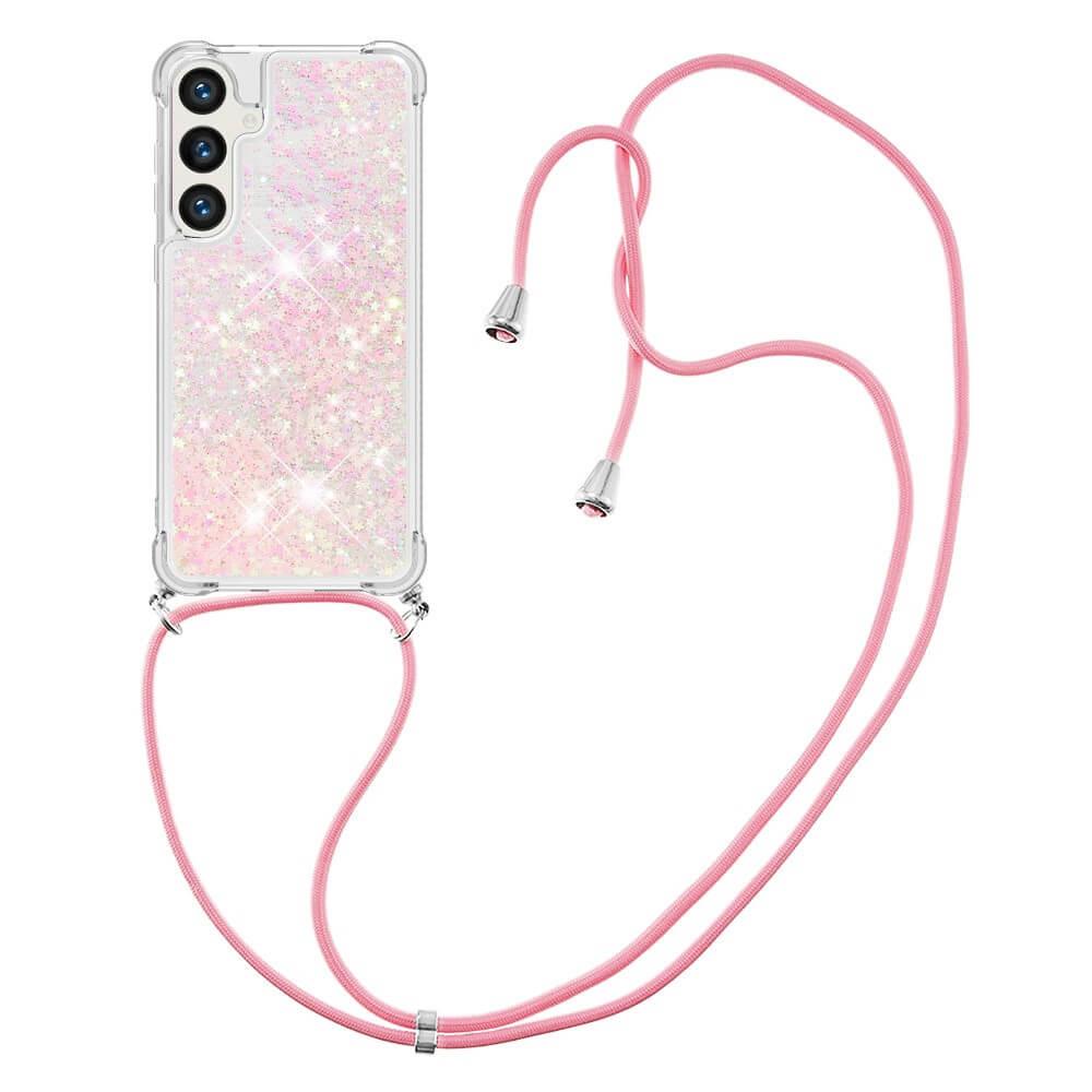 Cover-Discount  Galaxy S24+ - Glitter custodia con cordino 