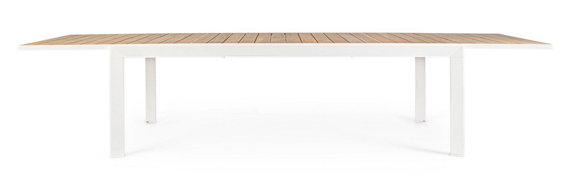 mutoni Table à rallonge de jardin Belmar 220/340x100 blanc  