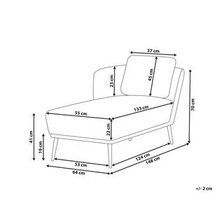 Beliani Chaise longue côté droit en Polyester Rétro ARTHEZE  