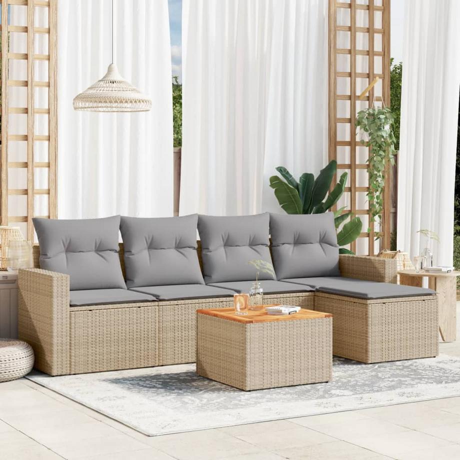 VidaXL Ensemble de canapés de jardin rotin synthétique  