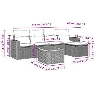 VidaXL Garten sofagarnitur poly-rattan  