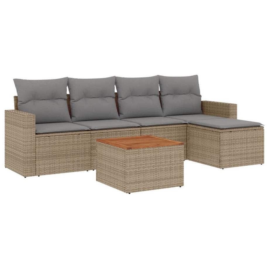 set divano da giardino Polirattan