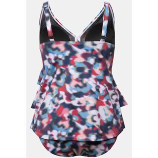 Ulla Popken  Tankini, Volants, Softcups, Träger verstellbar, recycelt 