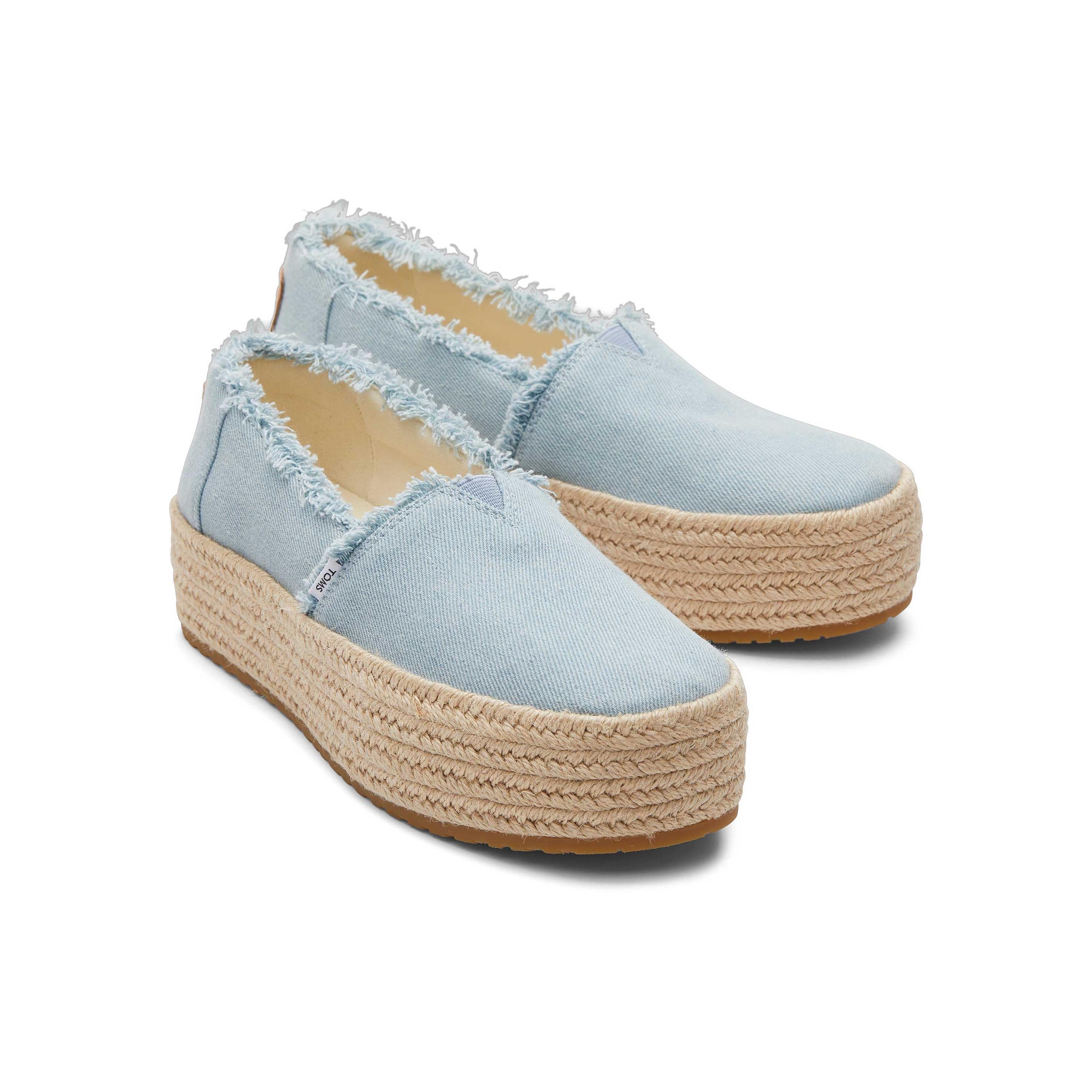 TOMS  damen-plattform-espadrilles aus jeans valencia 