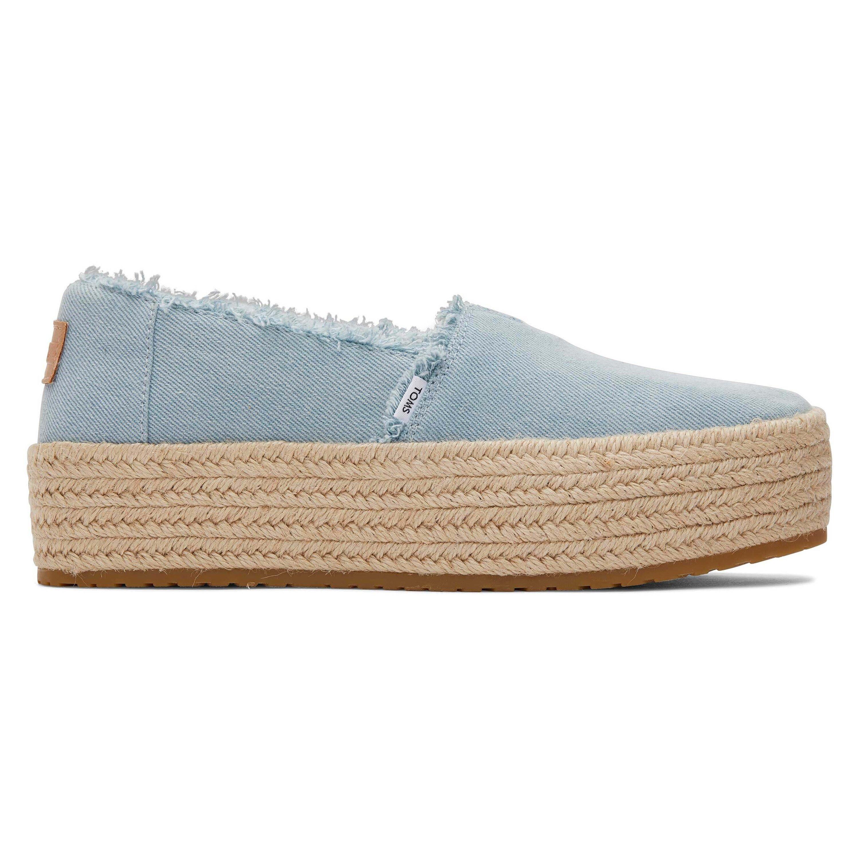 TOMS  espadrilles plateforme en jeans valencia 