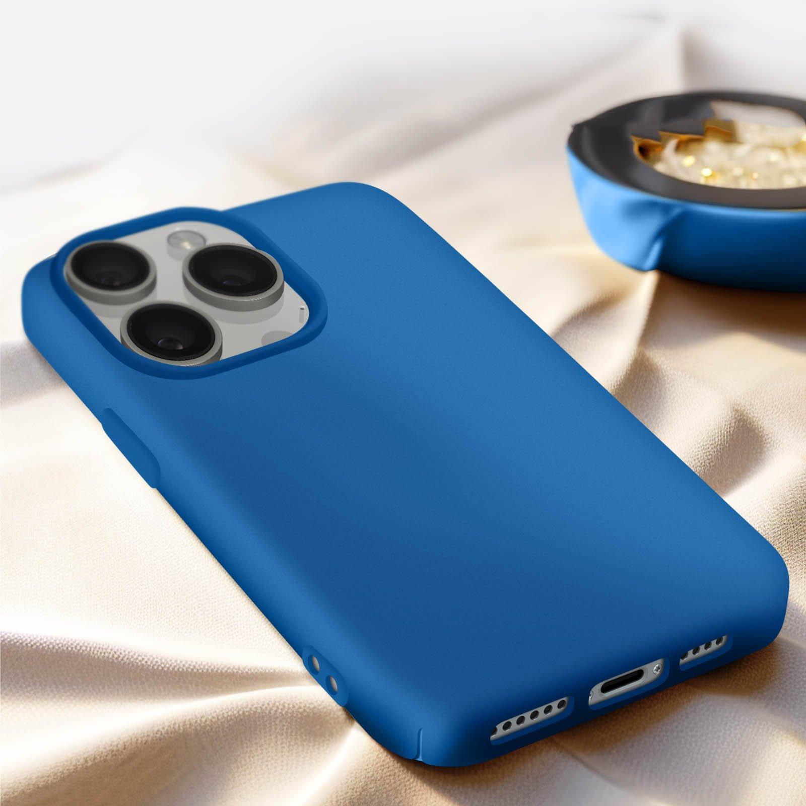 Avizar  Cover iPhone 15 Pro soft-touch azzurra 