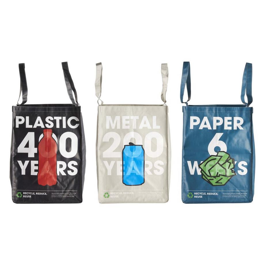 SCHOU  Recyclingtaschen, 3er-Set 