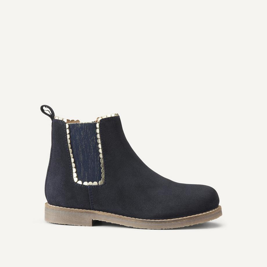 La Redoute Collections Chelsea Boots aus Veloursleder mit Metallic Details  