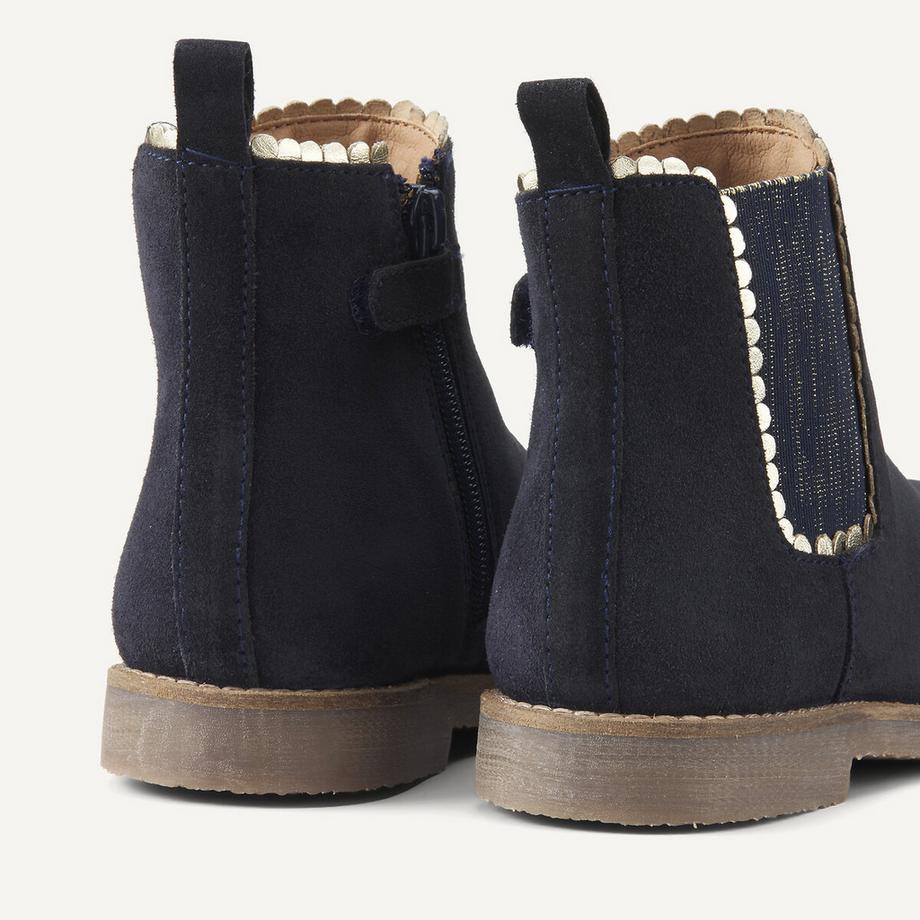 La Redoute Collections Chelsea Boots aus Veloursleder mit Metallic Details  