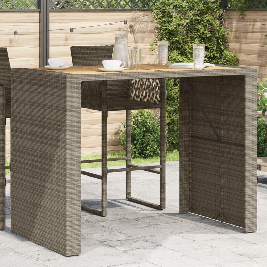 VidaXL Table de bar de jardin rotin synthétique  