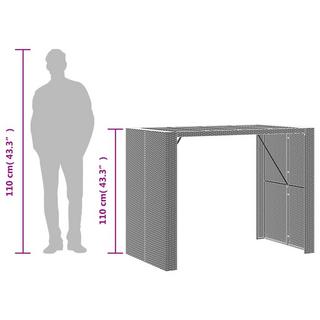 VidaXL Table de bar de jardin rotin synthétique  