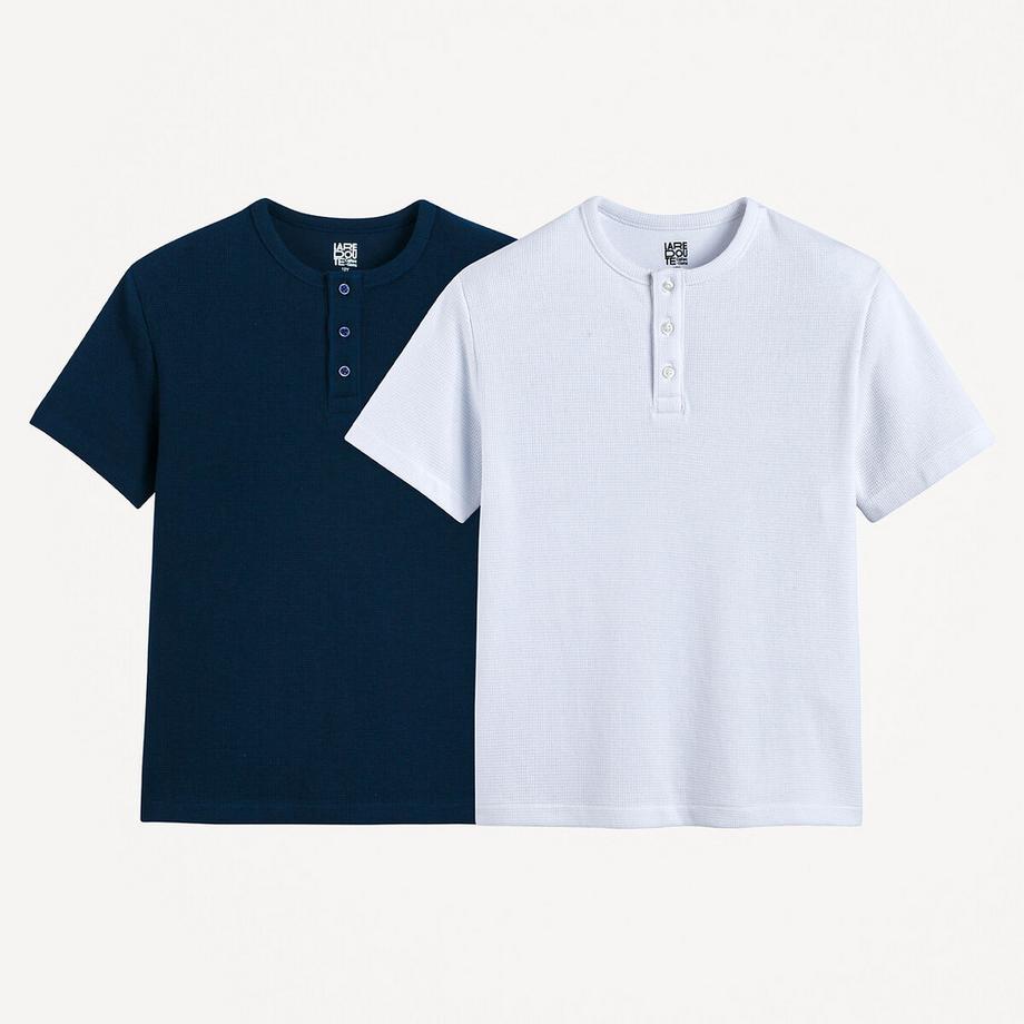 Lot 2 T-shirts col tunisien