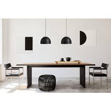 Lampe à suspension Hermi métal noir mat 1xE27