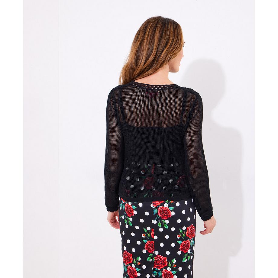 Joe Browns Gilet Rose Transparent Dentelle  