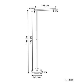 Beliani Lampadaire en Aluminium Industriel PERSEUS  