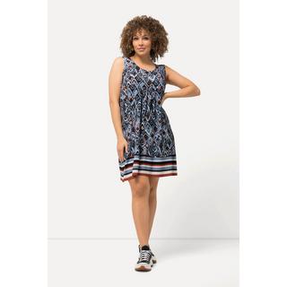 Ulla Popken  Jerseykleid, A-Linie, Rundhals, ärmellos, Taschen 