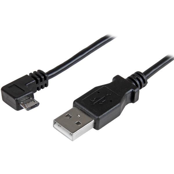 Image of StarTech.com Micro USB Lade- und Sync-Kabel StSt - Rechts gewinkelt Micro-USB - 0,5m