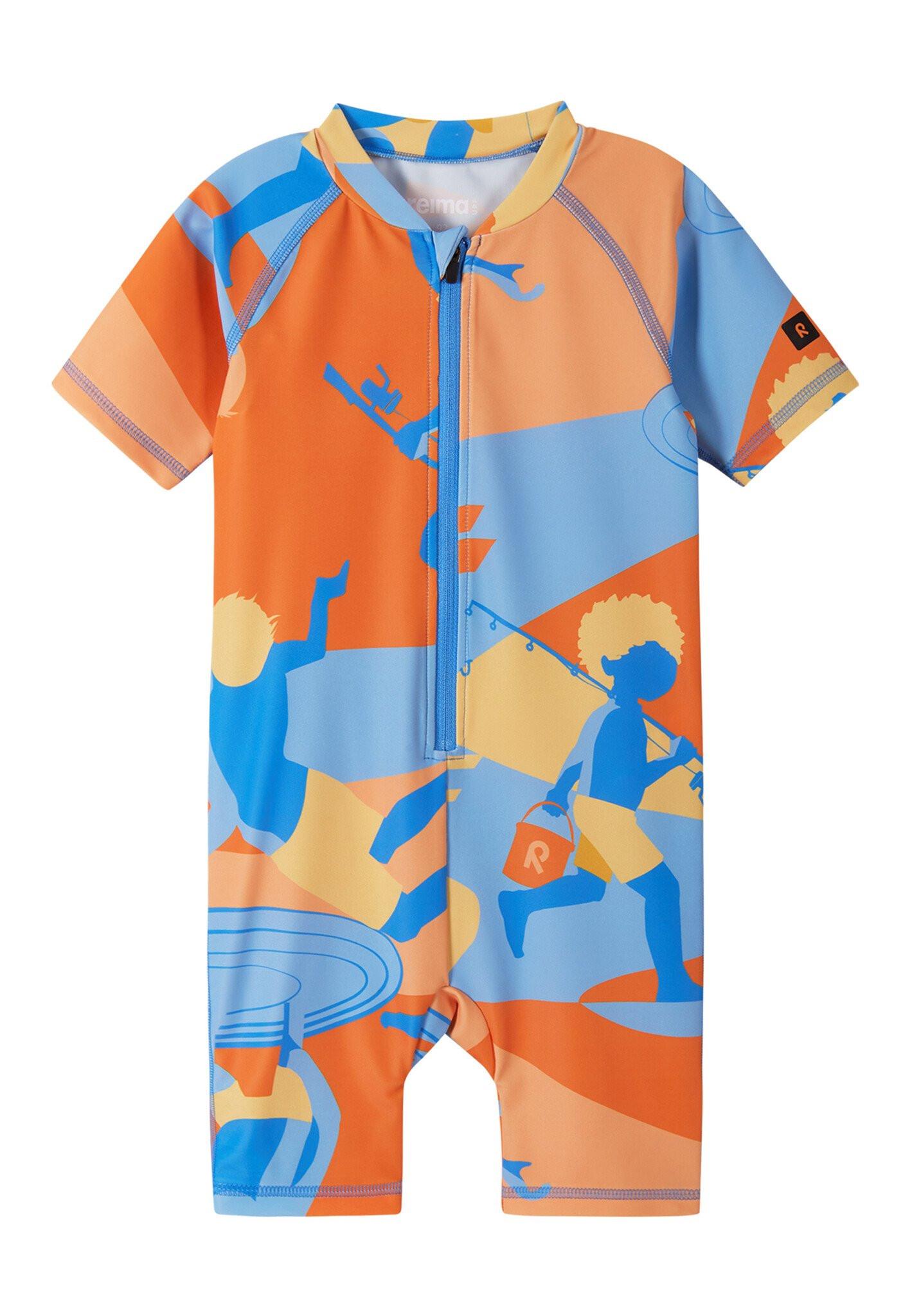 Image of Kleinkinder Badeanzug Atlantti Orange Unisex Blau 62